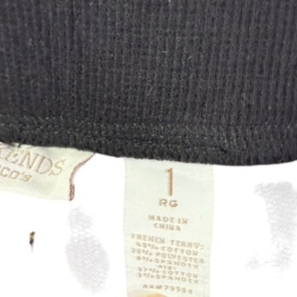 NWOT Chico's Weekends Black Single Back Pocket Joggers Size 1 Regular - Picture 7 of 7